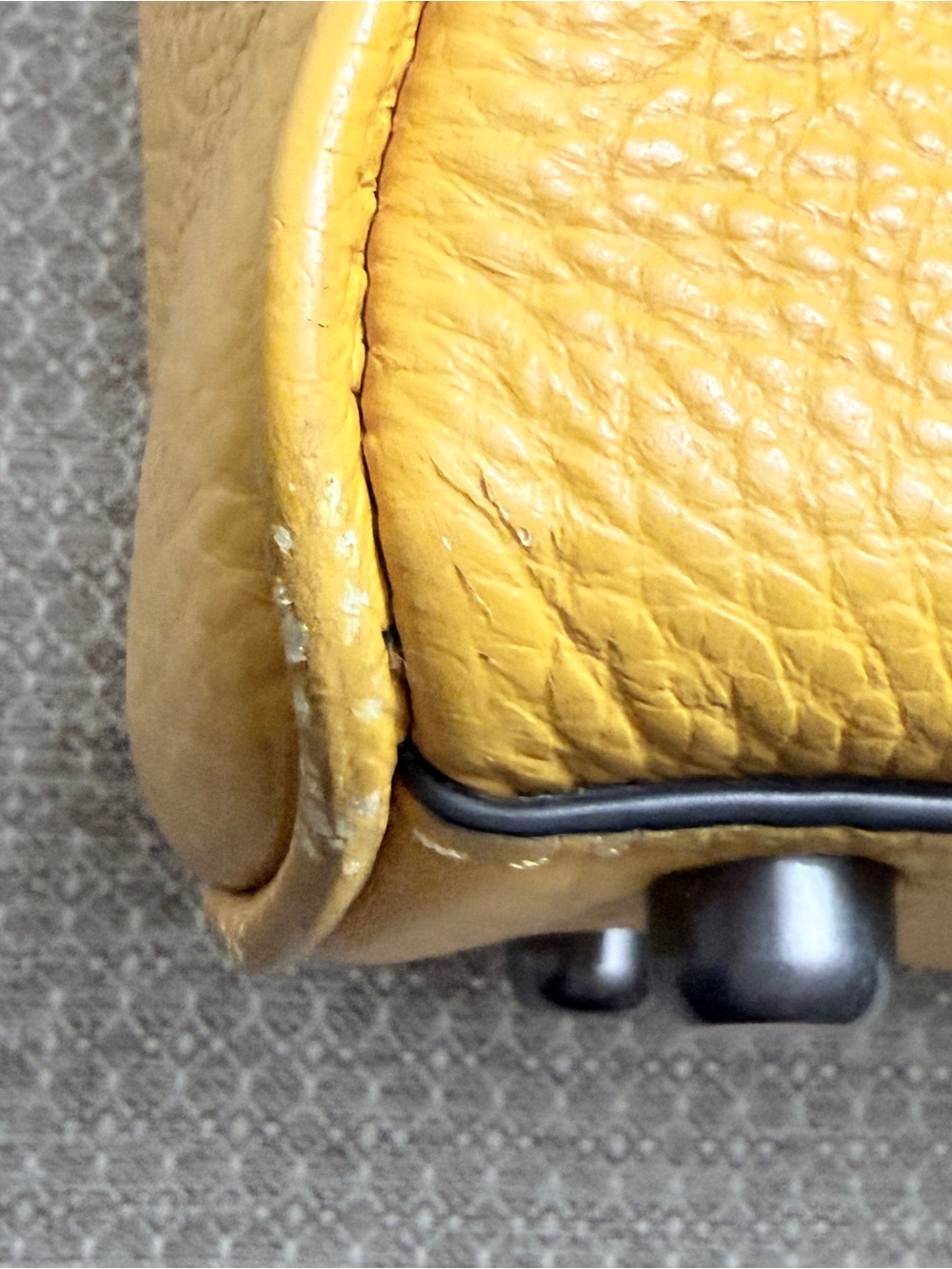 Coach Yellow Pebbled Leather Laptop Brief - Picture 13 of 16
